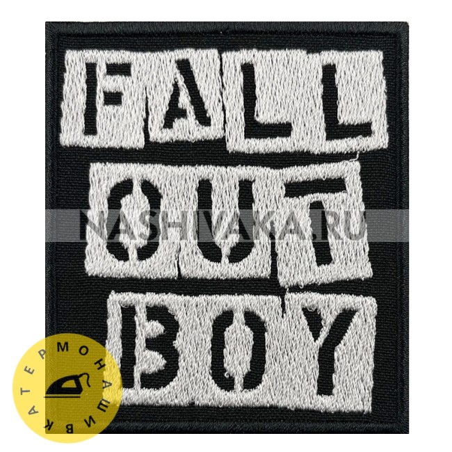 Нашивка Fall Out Boy (200112), 75х65мм