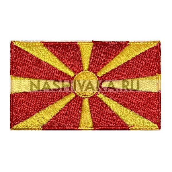 Нашивка Флаг Северной Македонии (200711), 38х63мм