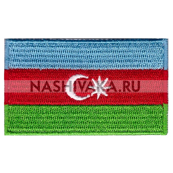 Нашивка Флаг Азербайджана (201102), 38х64мм