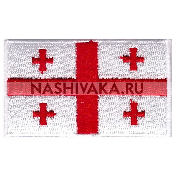 Нашивка Флаг Грузии (201103), 38х64мм