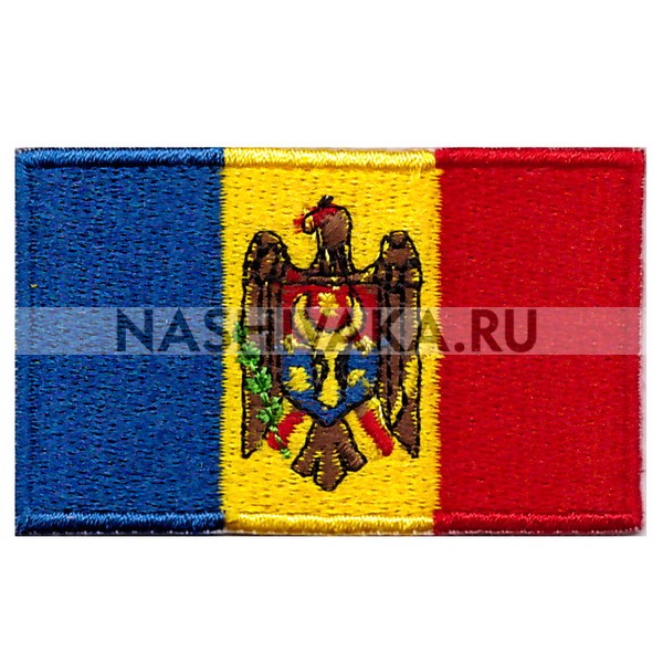 Нашивка Флаг Молдовы (201106), 38х64мм