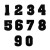 Нашивка Цифра "5" черная (201007), 37х25мм