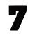 Нашивка Цифра "7" черная (201009), 37х25мм
