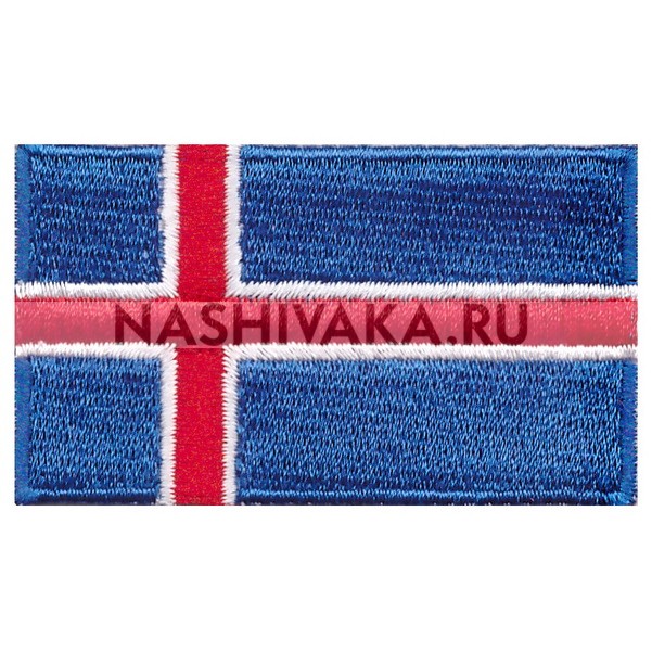 Нашивка Флаг Исландии (201111), 38х64мм