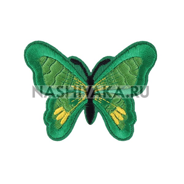 Нашивка Бабочка (зеленая) 200133, 50х68мм