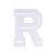 Нашивка Буква "R" (200344), 50х40мм