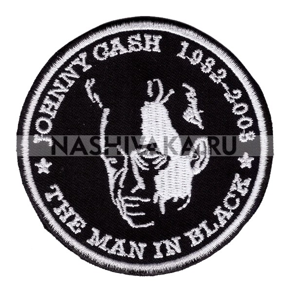 Нашивка Johnny Cash (201384), 75х75мм