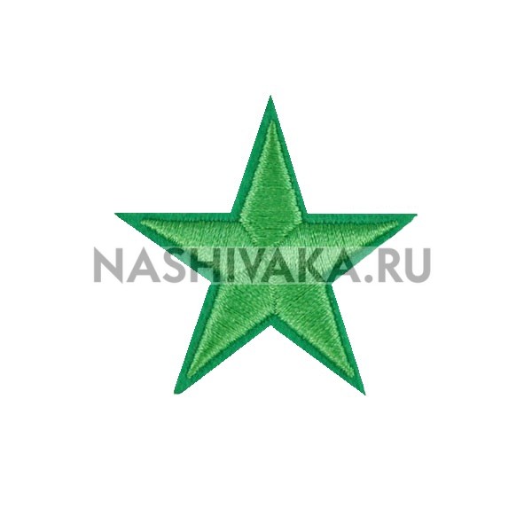 Нашивка Звезда зеленая (200162), 42х42мм