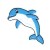 Нашивка Дельфин (200853), 70х40мм