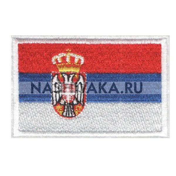 Нашивка Флаг Сербии (200369), 50х80мм