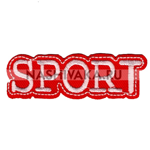 Нашивка Sport, красная (201213), 25х80мм