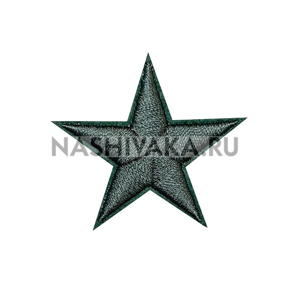 Нашивка Звезда зеленая (200865), 42х42мм