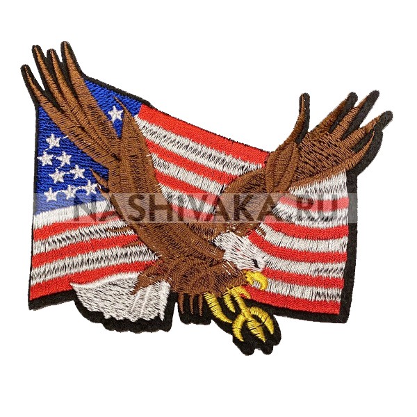 Нашивка Орел с флагом США (200391), 90х120мм
